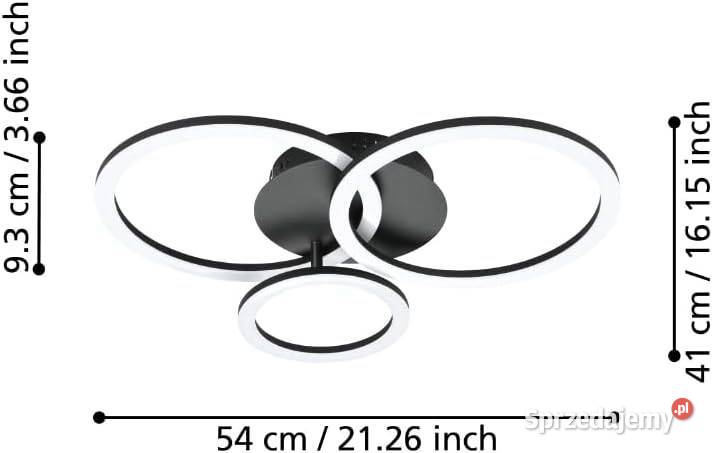 EGLO PARANDAYZ CEILING LAMP WCIRCLES BLACK Rzeszów sprzedam