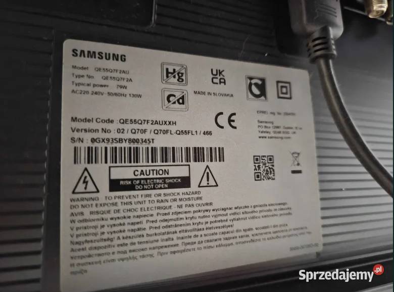 syndyk sprzeda TV Samsung 55