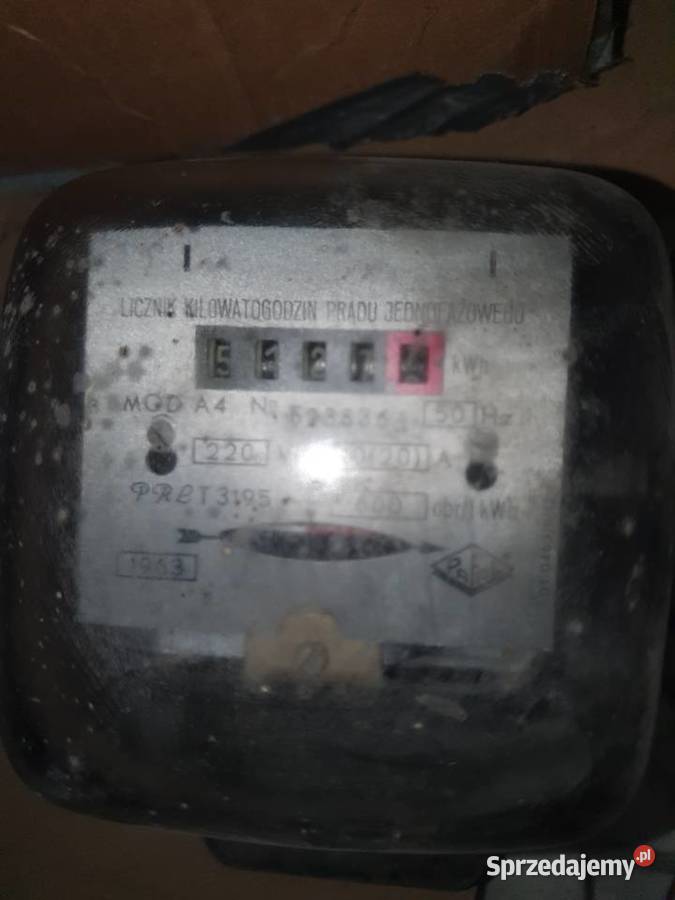Stary licznik prądu energii PRL mazowieckie Warszawa