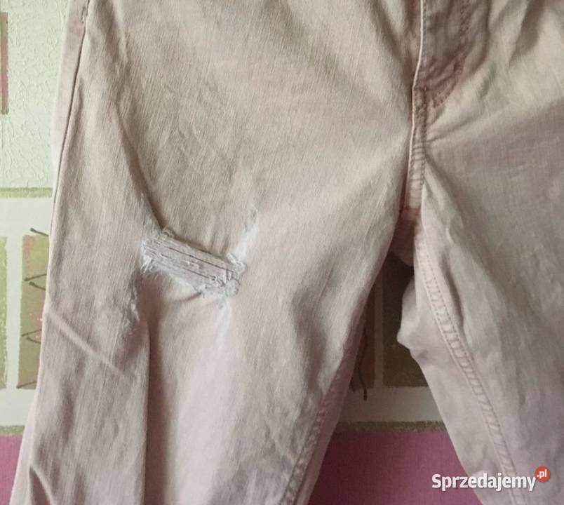 HM spodnie jeansy dżinsy z rozdarciami dziurami Leszno