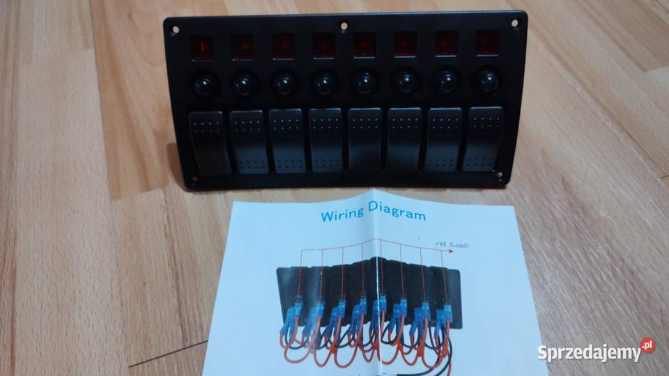 Panel tablica rozdzielnia 8 przełącz kamper sprzedam