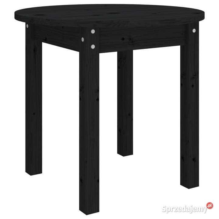 Stolik kawowy czarny 45x40 lite drewno sosnowe