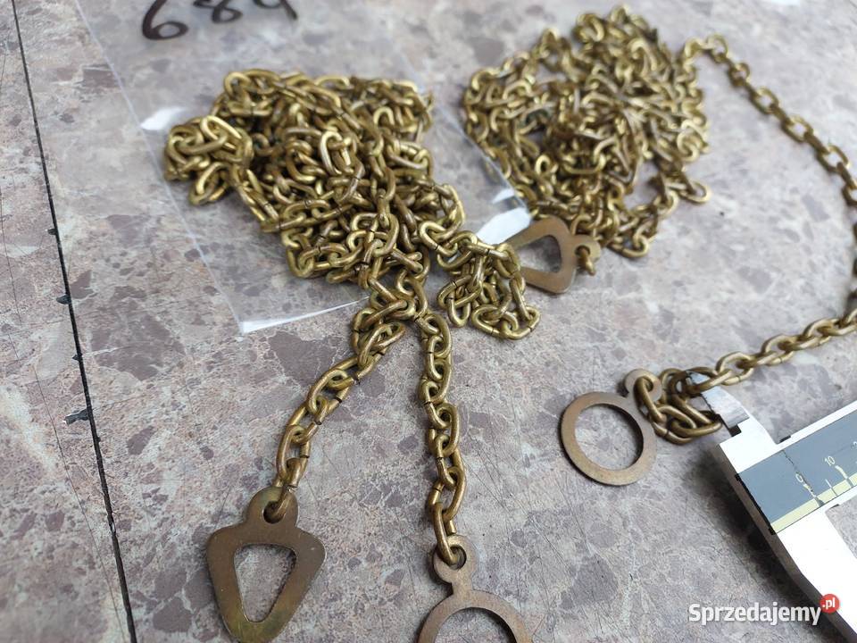 684 Łańcuchy łańcuszki starego zegara Antyki Tczew