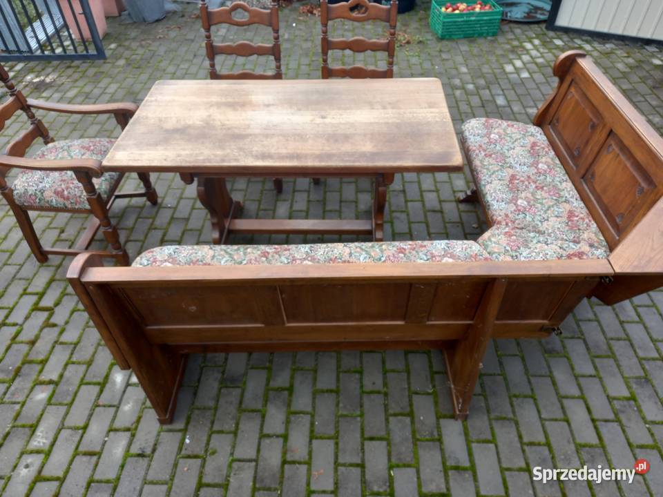 Narożnik stół 3 krzesła dolnośląskie Łagiewniki