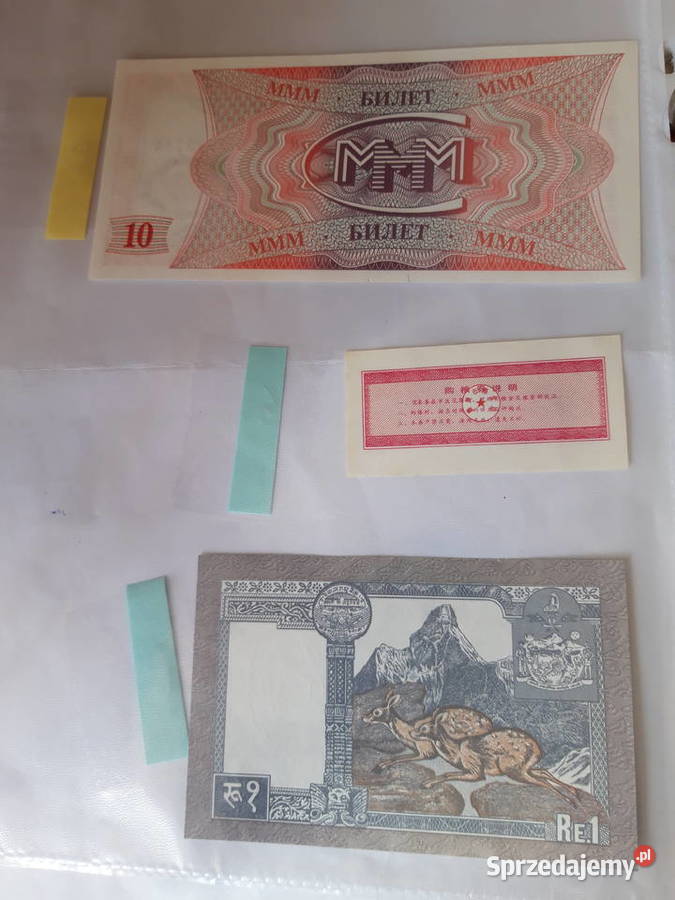 Banknot kolekcjonerski Nepal Chiny Rosja