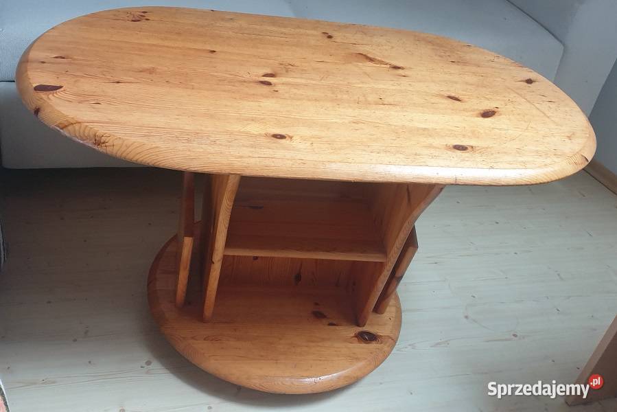 Solidny owalny stolik na gazety Reszel