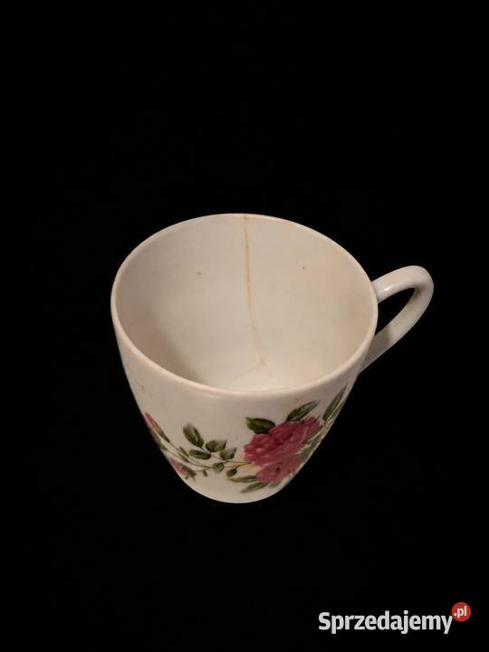 Chińska filiżanka ze spodkiem Porcelana w róże Poddębice sprzedam