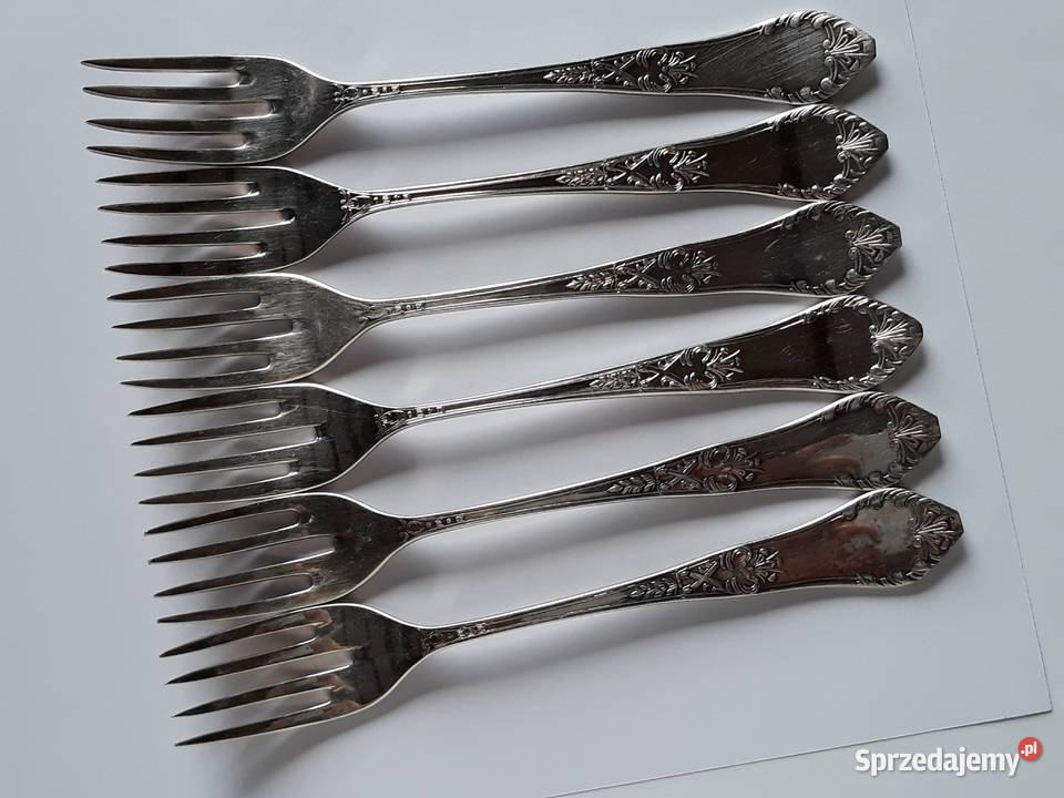 Posrebrzane widelce do ryb ROMAŃSKI Hefra Dąbrowa Górnicza