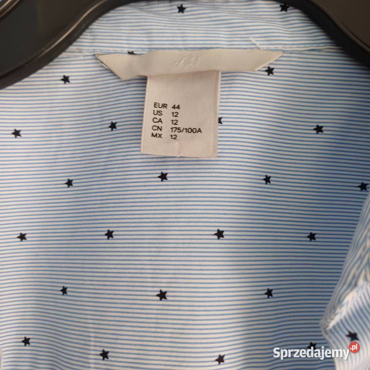 Bluzka nowa koszula HM 44 błękitna w kropki Rozmiar 44(XXL) Bluzki i koszule Bluzki i koszule Sieradz