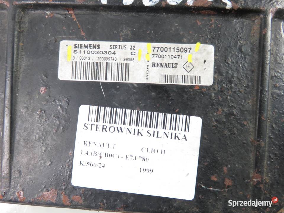 STEROWNIK RENAULT CLIO II 14 7700115097 Komputery