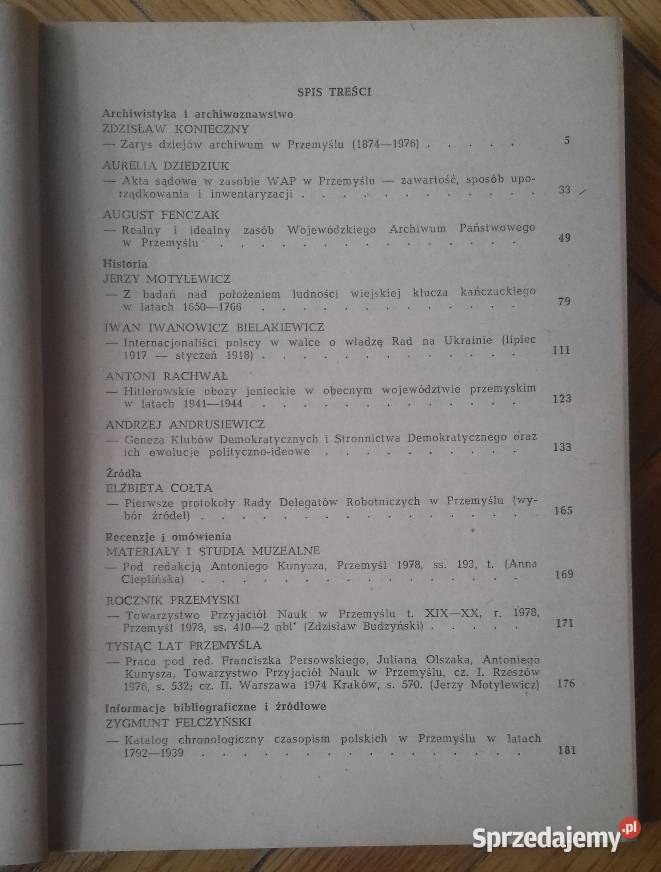 Rocznik Historyczno Archiwalny Przemyśl 1979