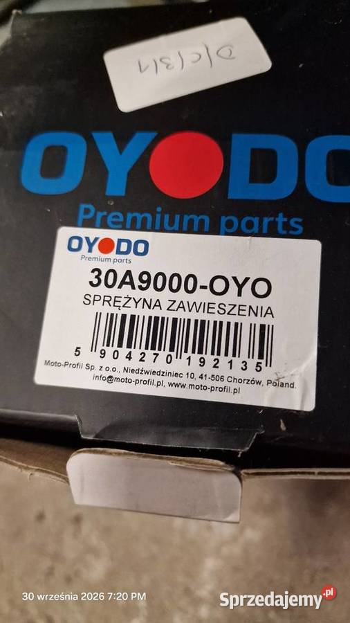 Nowe sprężyny zawieszenia przód OYODO 30A9000OYO sprzedam