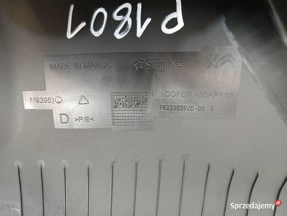 OSŁONA PROGU LEWY PRAWY KPL 98233039ZD Peugeot