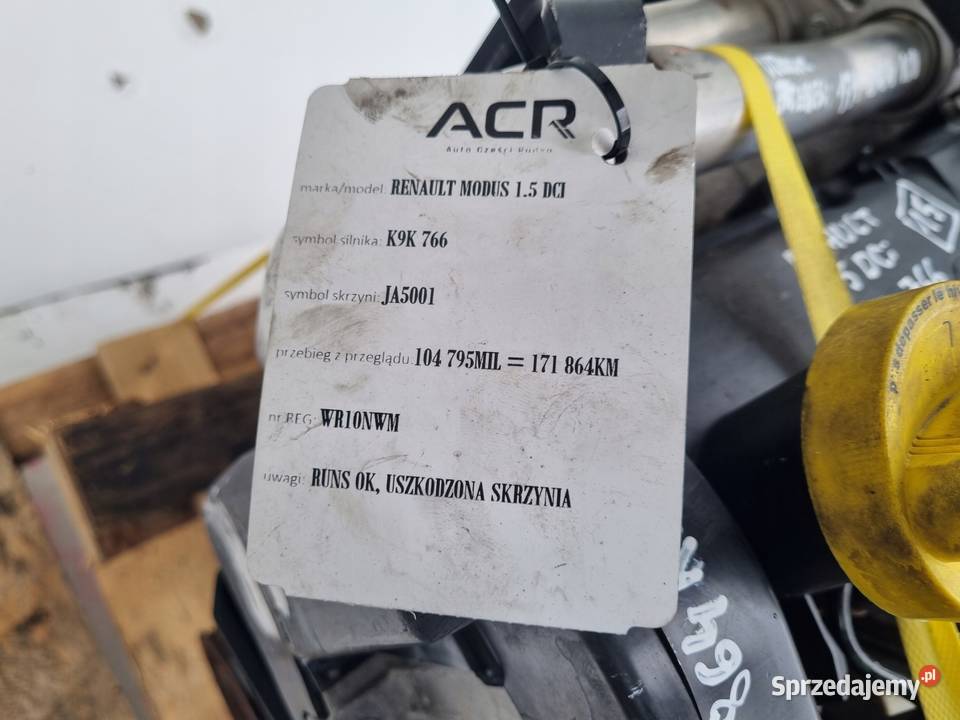 SILNIK KOMPLET Renault Modus 15 DCI 86 osobowe Rudka