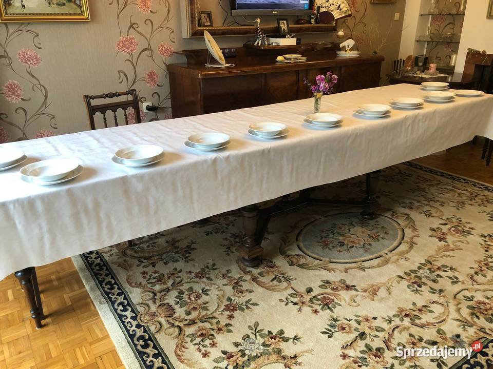 antyczny stół i sześć krzeseł Wałbrzych sprzedam