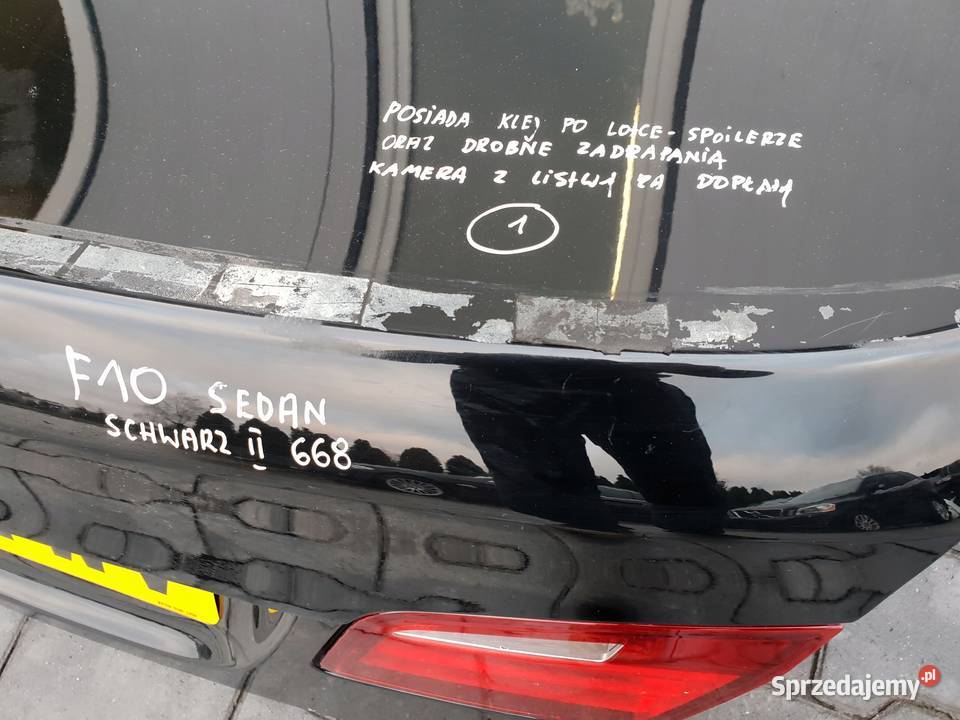BMW F10 TYLNA KLAPA BAGAŻNIKA TYŁ LAMPY ZAMEK Rudka