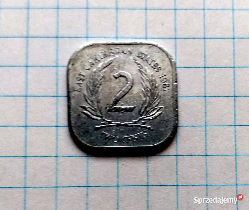 2 CENTY TWO CENTS 1981 KARAIBY WSCHODNIE Piszczac sprzedam
