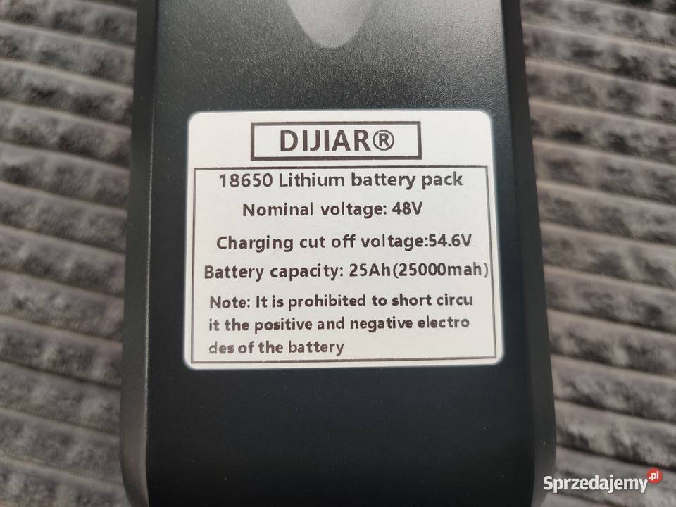 Akumulator bateria bidonowa 48V 25Ah nowa Proszowice