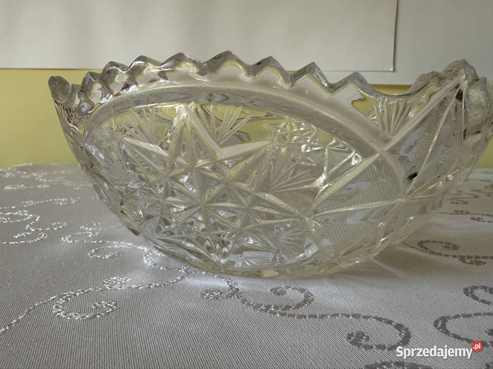 Kryształowa Misa PRL Vintage Klasyka Na Owoce Czerwionka-Leszczyny
