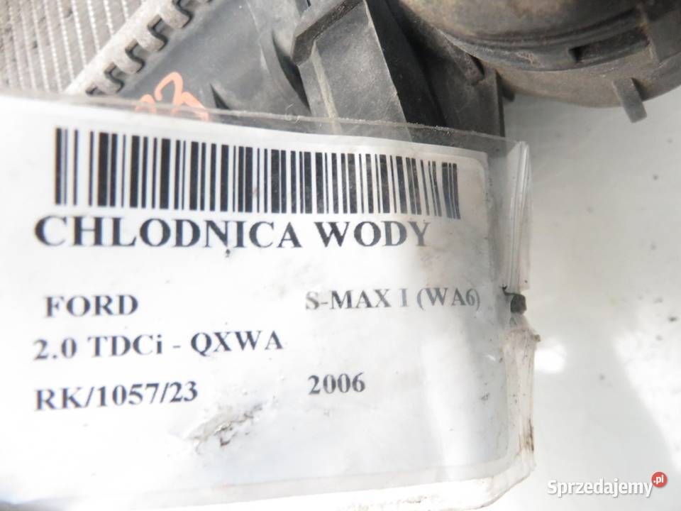 CHŁODNICA WODY FORD S I 20 TDCi