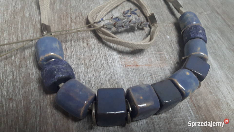 Naszyjnik ceramiczny ręcznie wykonany Otwock