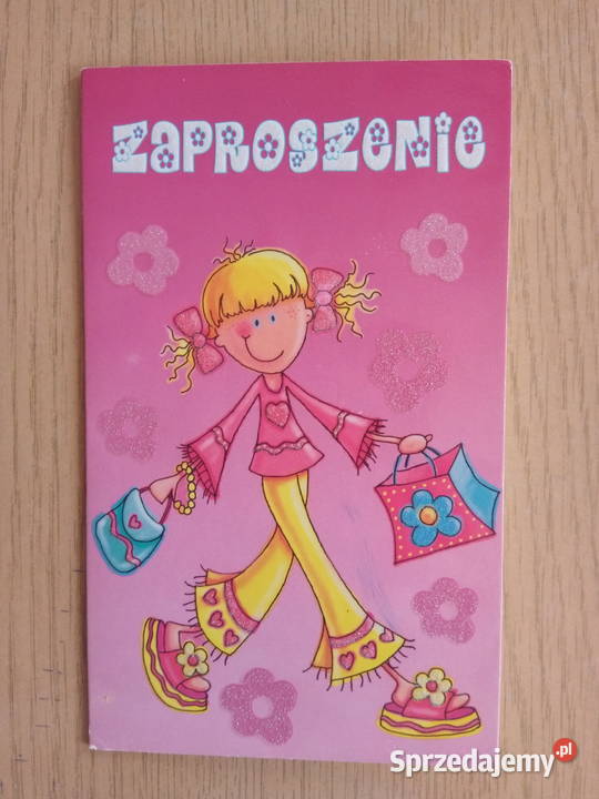 Zaproszenie kartka dziewczynki Kolekcje Dąbrowa Górnicza sprzedam