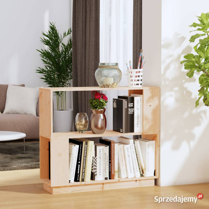 Regał na książkiprzegroda 80x25x70 lite drewno
