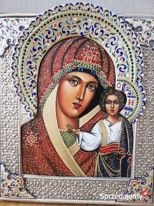 Piękna Ikona Matki Boskiej Kazańskiej łódzkie Łódź