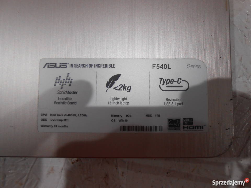 Laptop ASUS F540 Katowice
