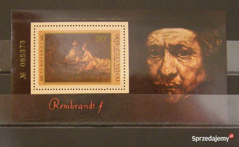 Znaczki pocztowe - ZSRR - Rembrandt - blok + znaczki