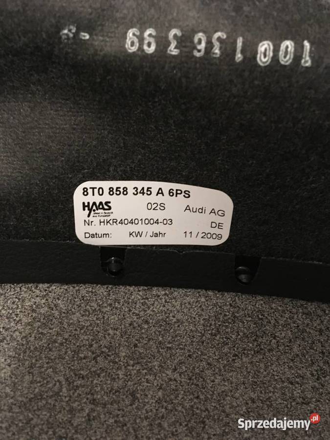 OSŁONA KOLUMNY KIEROWNICY AUDI A5 s5 8T0858345A Szczecin