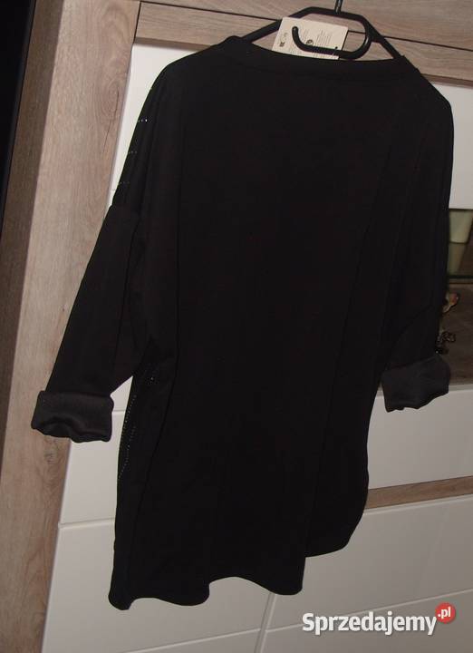 LIVES czarna bluza z cyrkoniami r LXL FASHION Rawicz