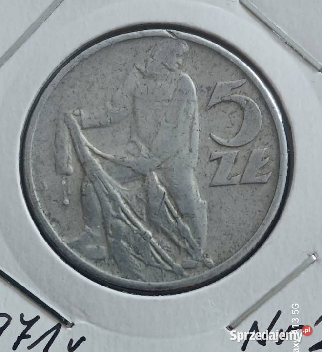 5 Złotych Rybak 1971 r 1 najniższy nakład