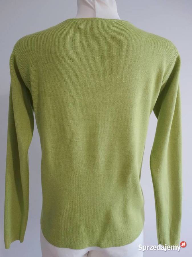 Sweter Kardigan Wełniany z Jedwabiem Rozpinany Łomża