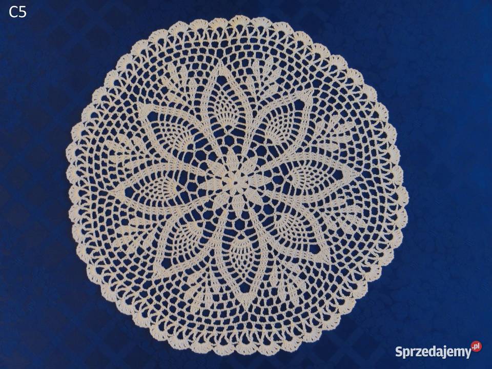 Serwetki białe szydełkowe na szydełku 2029 lubelskie Lublin