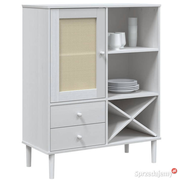 Szafka SENJA imitacja rattanu biała 90x40x112 mazowieckie Warszawa sprzedam
