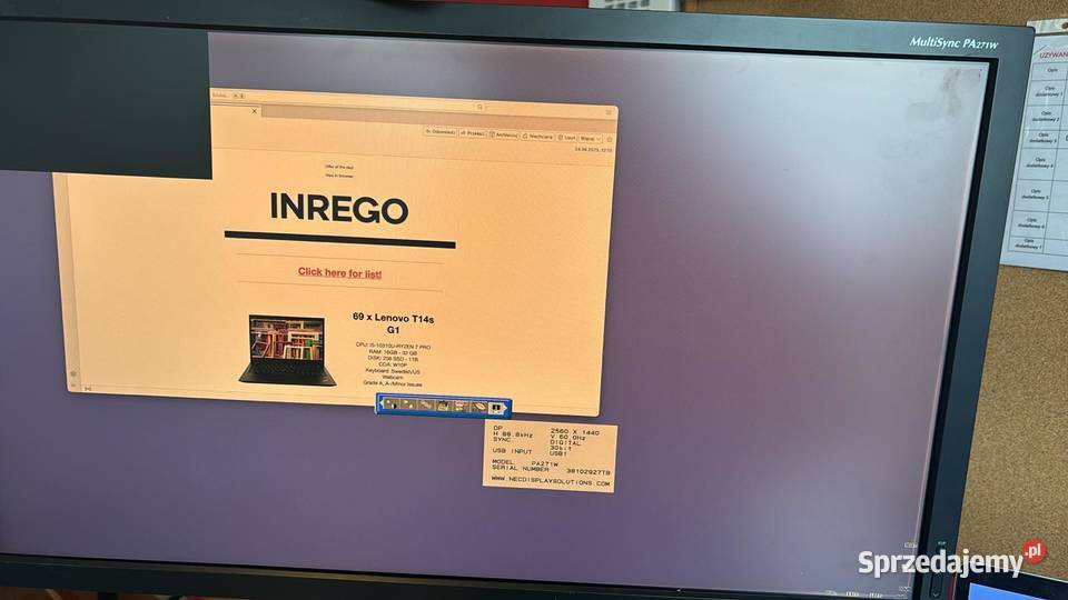 Monitor Nec Pa271WBk 27 Qhd Ips 97 Adobergb Monitory i projektory Pyskowice