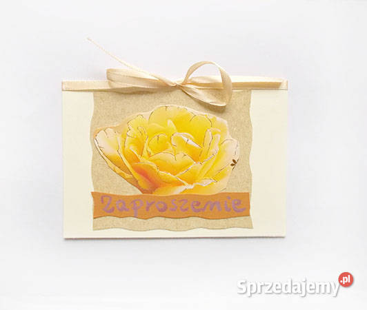 zaproszenie bez tekstu puste zaproszenie ecru podlaskie Białystok