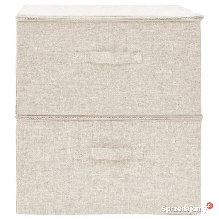 Pojemniki 2 tkanina 43x34x23 kremowe WM332911 Warszawa