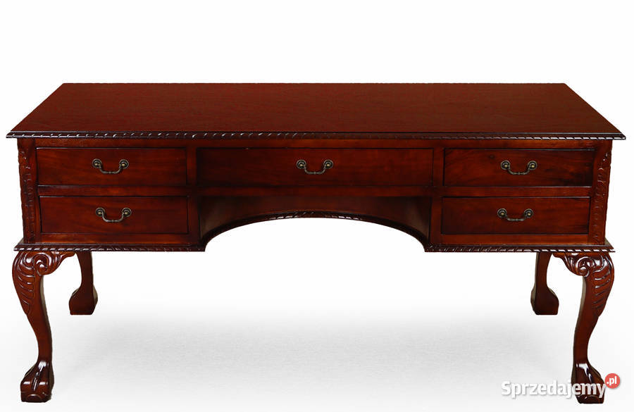 Nowe stylowe biurko Chippendale rzeźbione 173 cm 59017