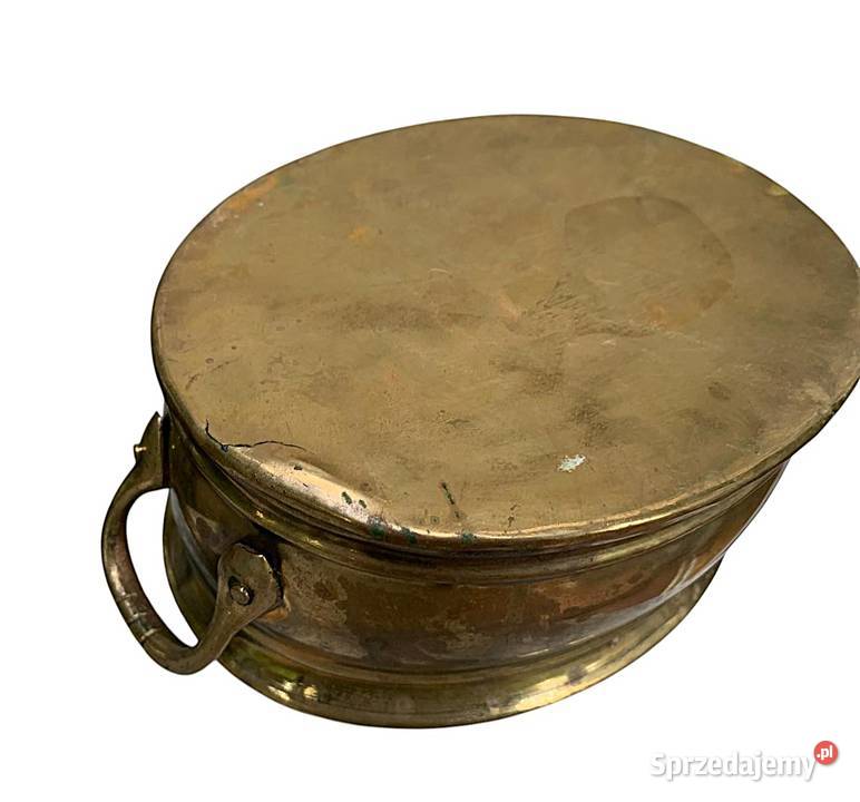 Miedziany owalny garnuszek Warszawa