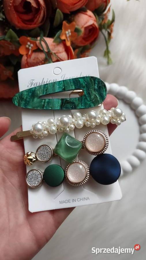 Zestaw pięknych spinek do włosów 4 sztuki Ozdoby do włosów Olkusz