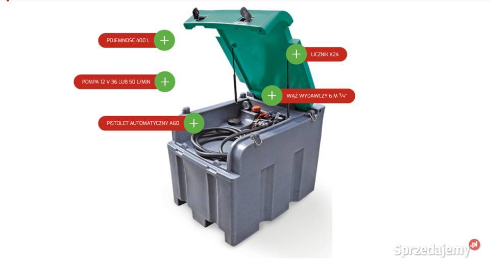 Zbiorniki do przewozu oleju Fortis Box 400 L Bieńkowice
