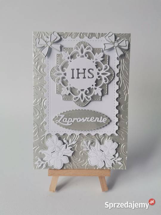 ZAPROSZENIA KOMUNIA UNIWERSALNE IHS W RAMCE Poznań sprzedam