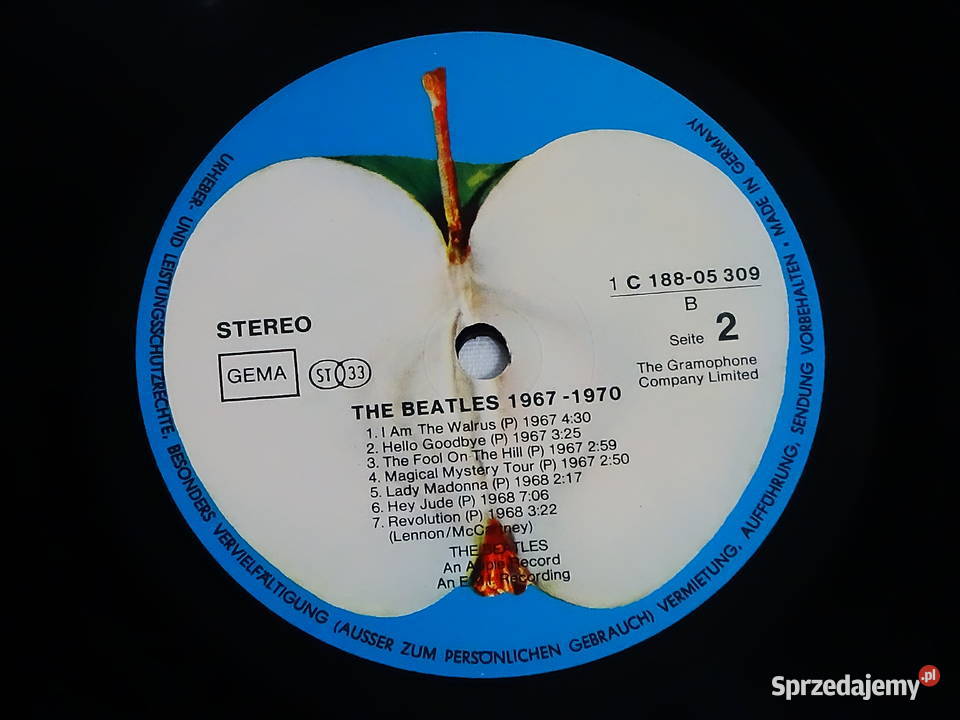 The Beatles 19671970 2xLP Vinyl Label Apple Biłgoraj sprzedam