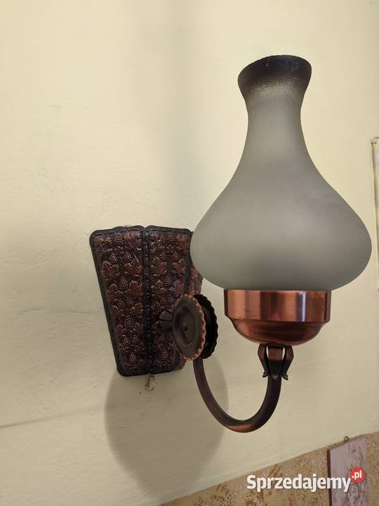 Kinkiet ręcznie robiony barwy miedzianej Łódź