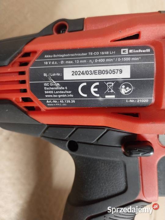Wkrętarka firmy Einhell 18V Wiertarki i wkrętarki
