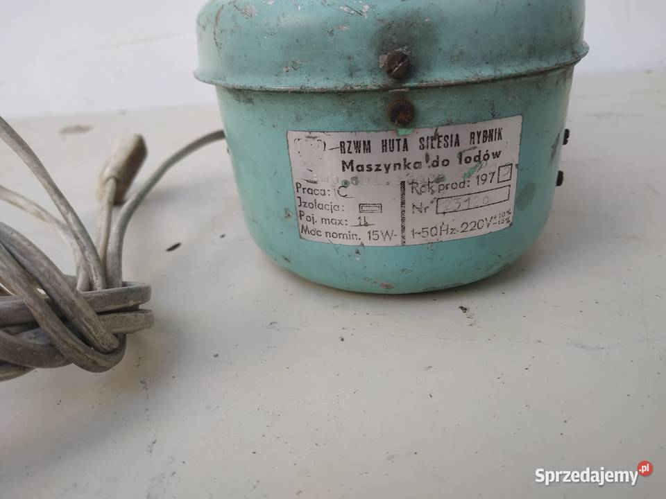 Maszynka do kręcenia lodów SILESIA Rybnik PRL AGD drobne sprzedam