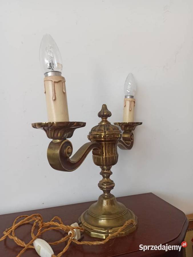 Stara Lampa KInkiet Ludwikowski mosiądz Francja wielkopolskie Budzyń