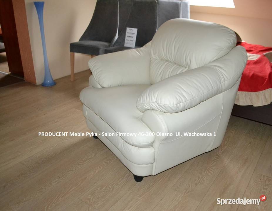 Fotel SARA w Skórze Naturalnej WYPRZEDAŻ 50 Olesno